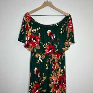 altar’d state | floral off the shoulder maxi dress